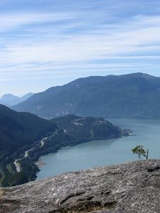 View of the sea to sky highway near Squamish in Canada