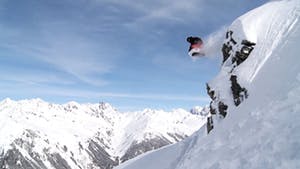 Man leaping over big terrain