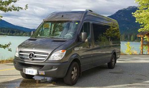A private shuttle van in Whistler